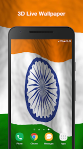 Screenshot 1 3d Bandera India Fondo Animado android