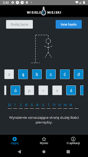 Android application Wisielec Miejski screenshort