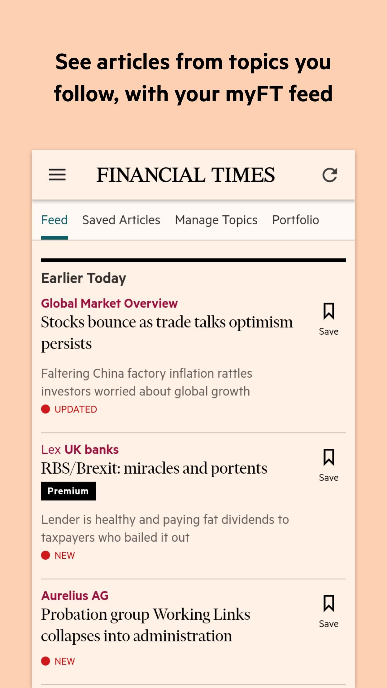 Android application Financial Times screenshort