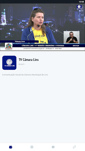 Android application TV Câmara Lins screenshort