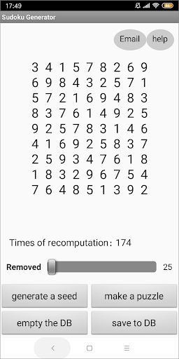 Sudoku Generator Screen 3