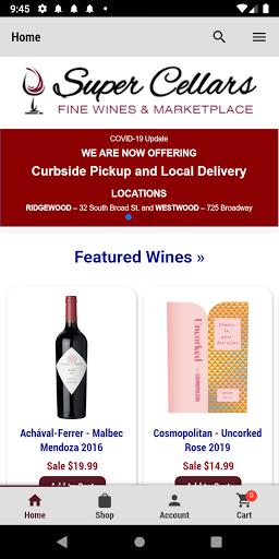 Android application Super Cellars screenshort