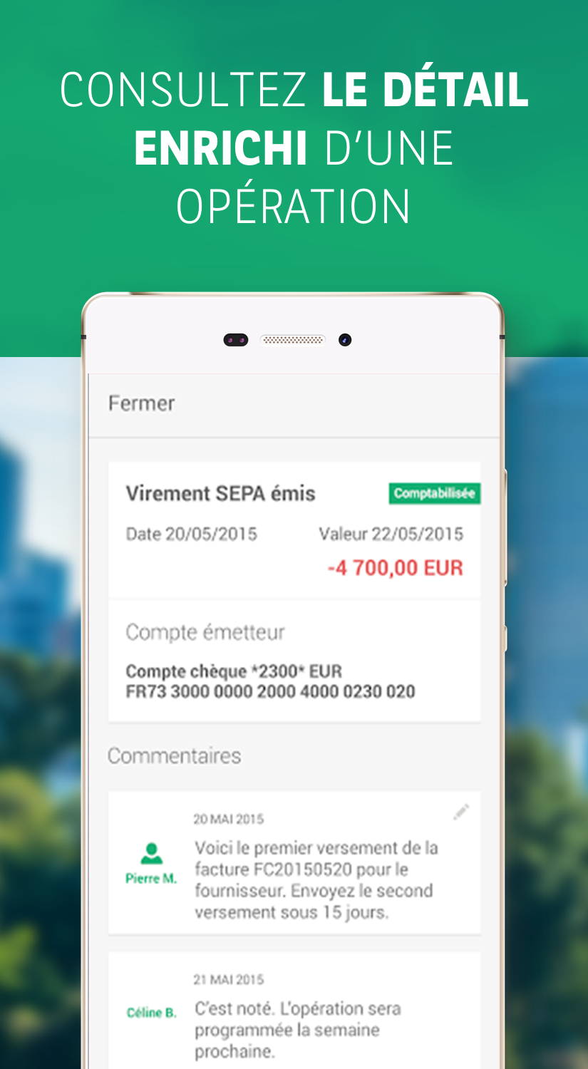 Android application Ma Banque Entreprise screenshort