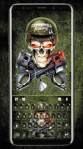 Android application Skull Soldier Keyboard Theme screenshort