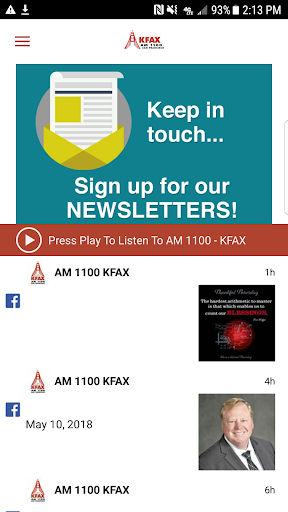 Screenshot of AM1100 KFAX