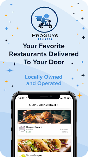 Android application ProGuys Delivery screenshort
