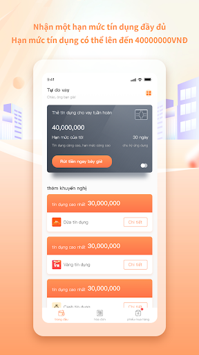 Android application Tự do vay screenshort