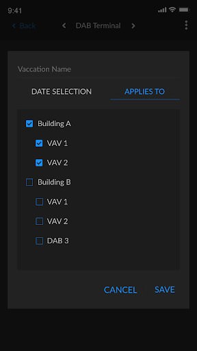 Android application ClimaVision for Occupants screenshort