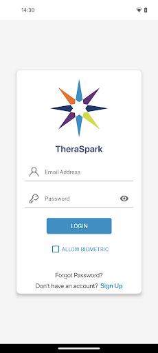 Android application Theraspark screenshort
