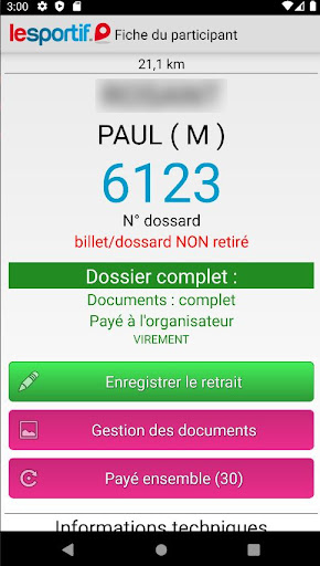 Le-Sportif / Retrait Dossards Screen 2