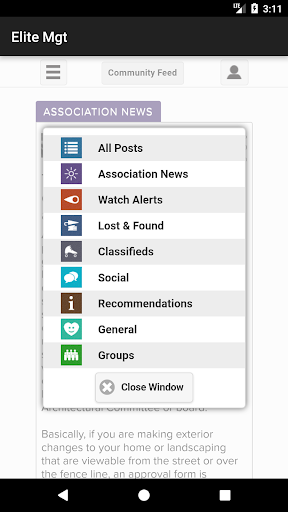 Android application Elite Mgt screenshort