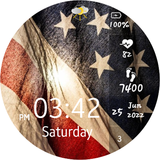 US Flag Colored Edge Panel