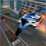 Flying Police Car Chase 3D icon
