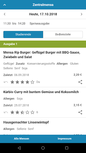 Mensa Mainz Screen 2