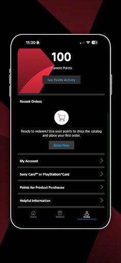 Sony Rewards Screen 2