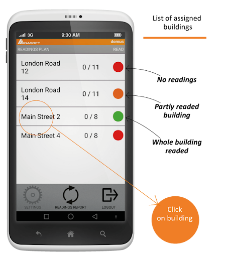 Meter Readings Screen 2