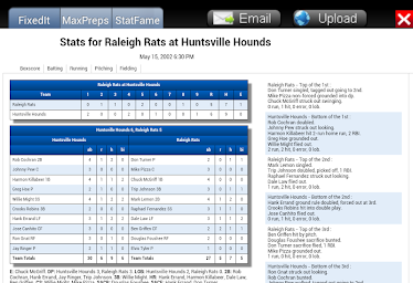 Baseball ScoreBook