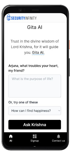 Gita GPT Krishna AI Bhagavad Screen 2