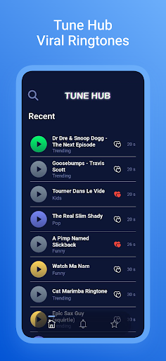 Android application Tune Hub screenshort