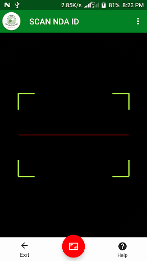 NDA ID Reader Screen 2