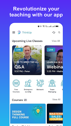 Android application ThinkUp screenshort