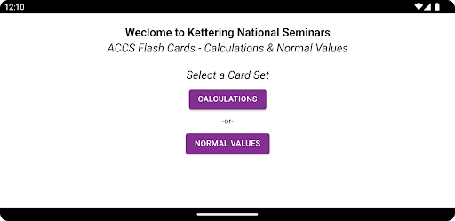 Android application ACCS Flash Cards screenshort