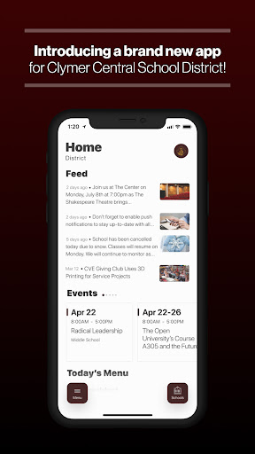 Android application Clymer Central School District screenshort