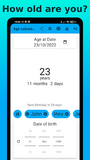Android application Age Calculator - How old am I? screenshort