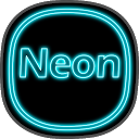 Neon icon pack ligth Blue them