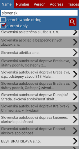 Android application Slovak Companies screenshort