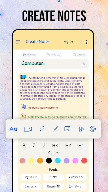 Captura 4 Notes Notepad - Reminder App android