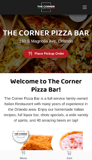 Android application The Corner Pizza Bar screenshort