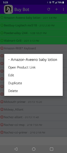 Buy Bot Screen 2