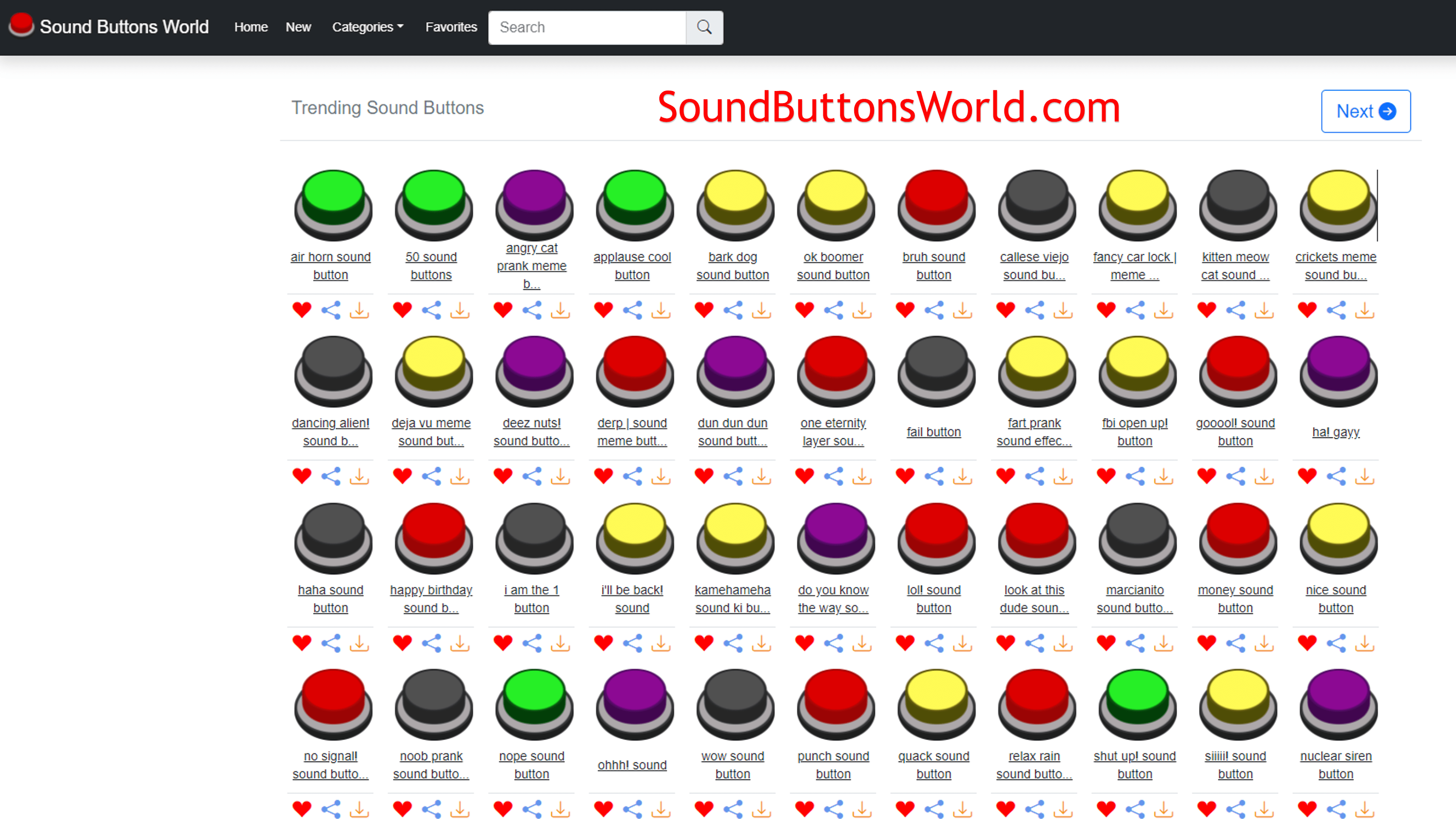 Site Map Sound Buttons
