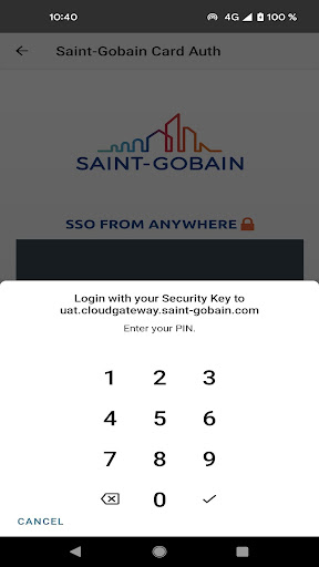 Android application Saint-Gobain CardAuth screenshort