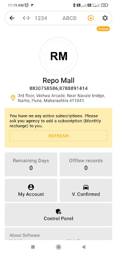 Android application Repo Mall screenshort