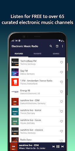 Android application Electronic Music Radio screenshort