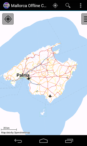 Android application Majorca Offline City Map screenshort