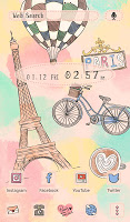 screenshot of I Love Paris Theme +HOME