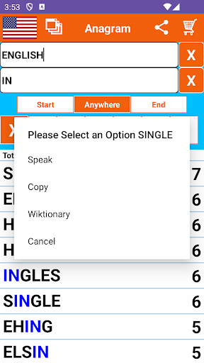 Anagram Solver: Finder, Cheat Screen 3