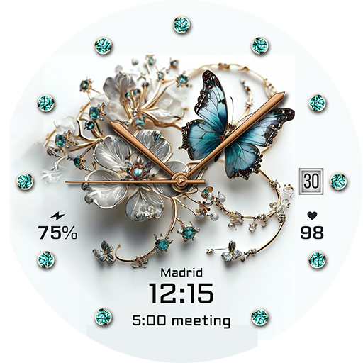 Get D375 Analog Jewelry Watch Face for Android Aso Report