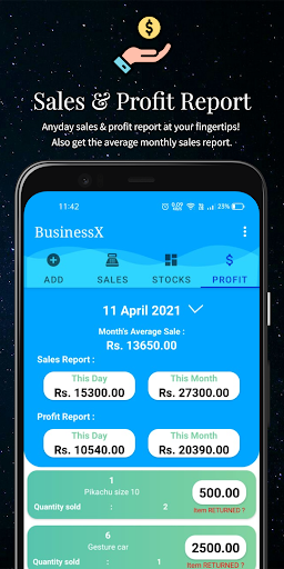 Screenshot of Daily Sales Profit & Inventory