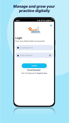 Android application Health Gennie - For Doctors screenshort