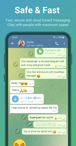 Supergram Messenger Screen 2