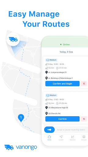Android application VanOnGo Driver Business screenshort
