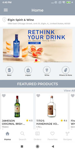 Android application Elgin Spirits & Wine screenshort