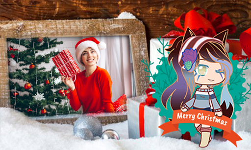 Gacha Christmas Photo Frame Screen 2