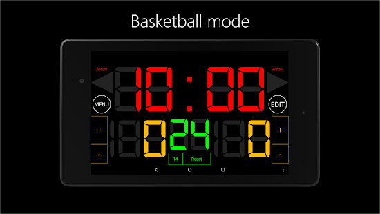 Anzeigetafel Basketball Screenshot