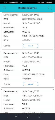 Android application TFT Elock screenshort