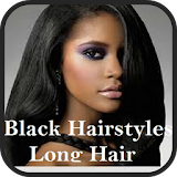 Black Hairstyle with Long Hair icon
